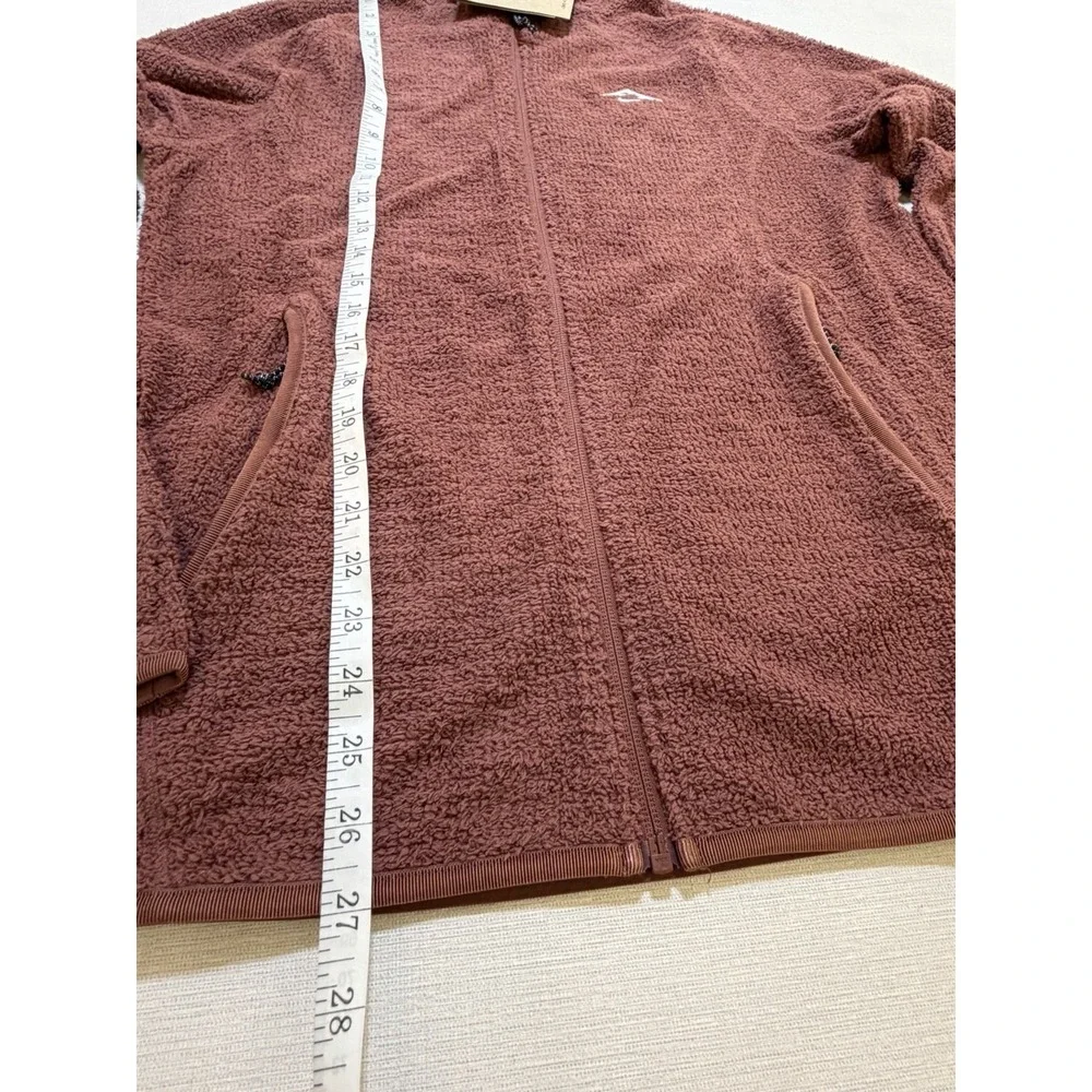 Nike Trail Men Small Fleece Running Jacket Red Sepia Summit White HV2664-218